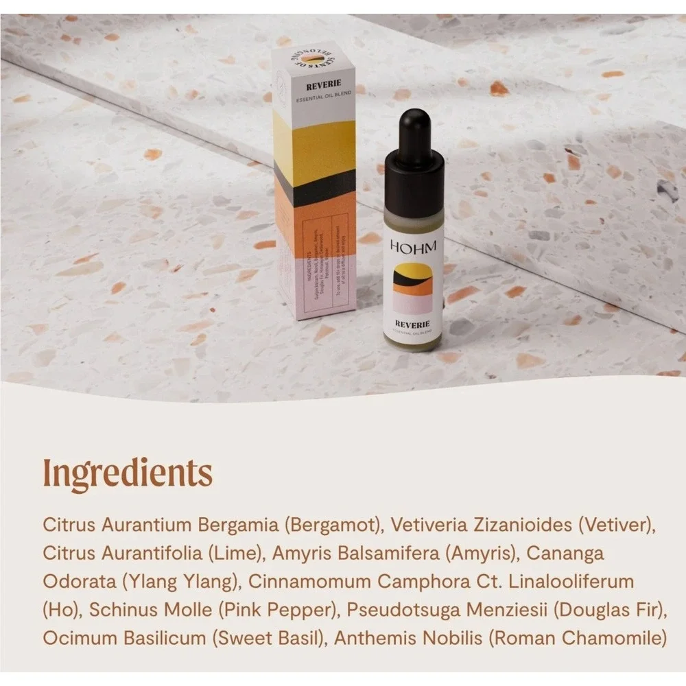 Hohm Reverie Essential Diffuser Oil Blend Natural Pure Relax‎ 15 ml GMO Free